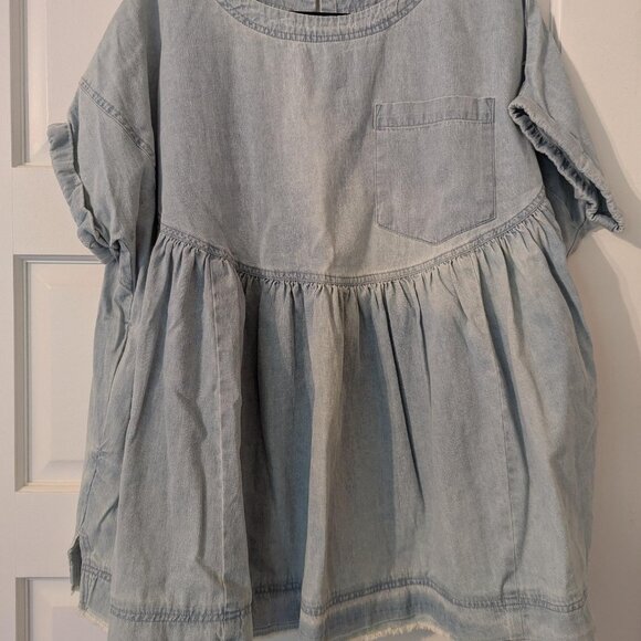 We The Free Moon City Denim Top - Picture 2 of 4